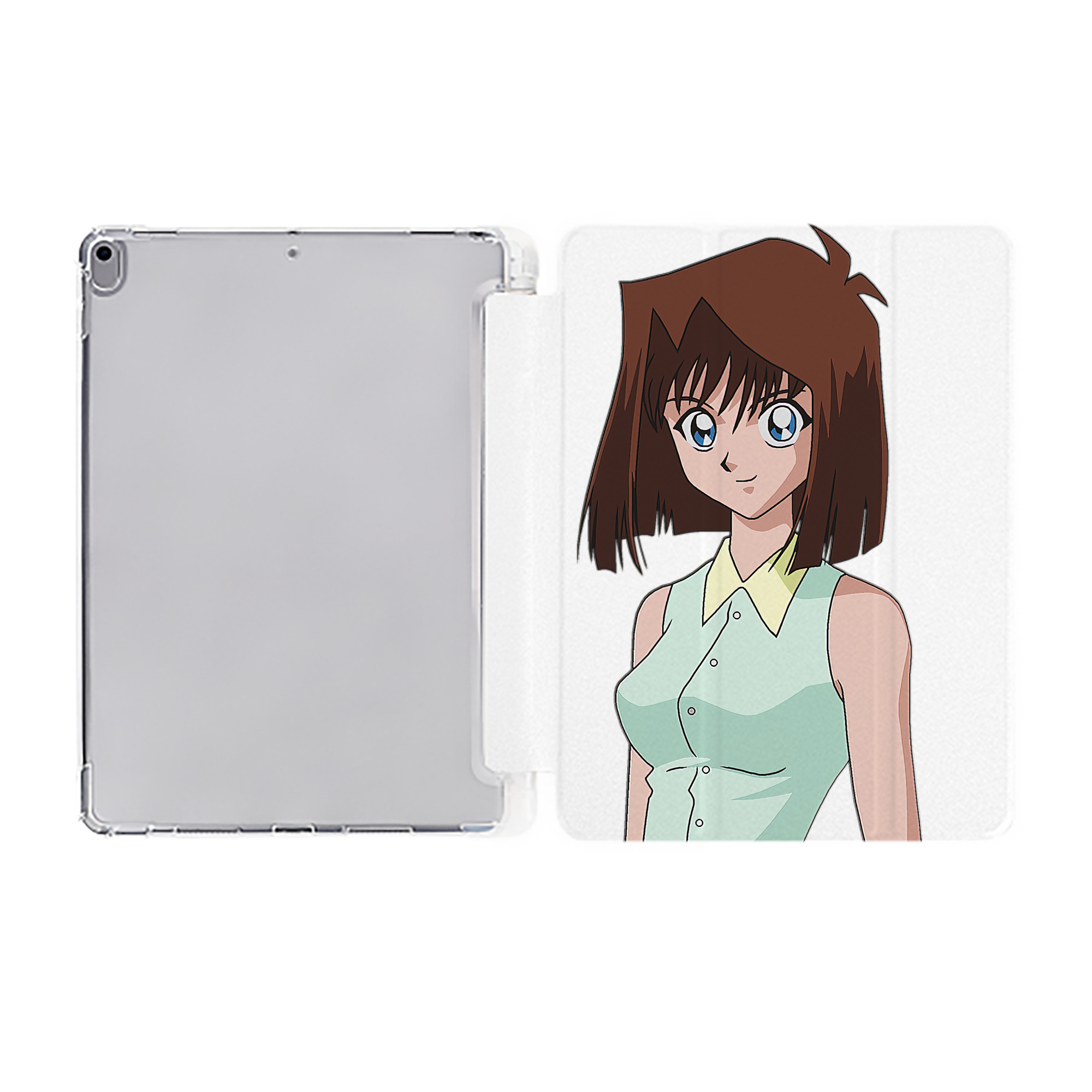 （画像用） 遊☆戯☆王 Yu-Gi-Oh! IPad ケース ペン収納付き 三つ折りスタンド PUレザー×シリコン 対応機種9.5/10.5/10.9インチ